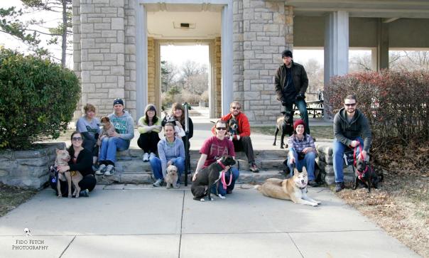 KC Pittie Pack & Friends at Loose Park. Photo by Fido Fetch Photography.